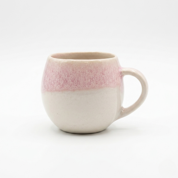 Mug ballon M - Rose et blanc