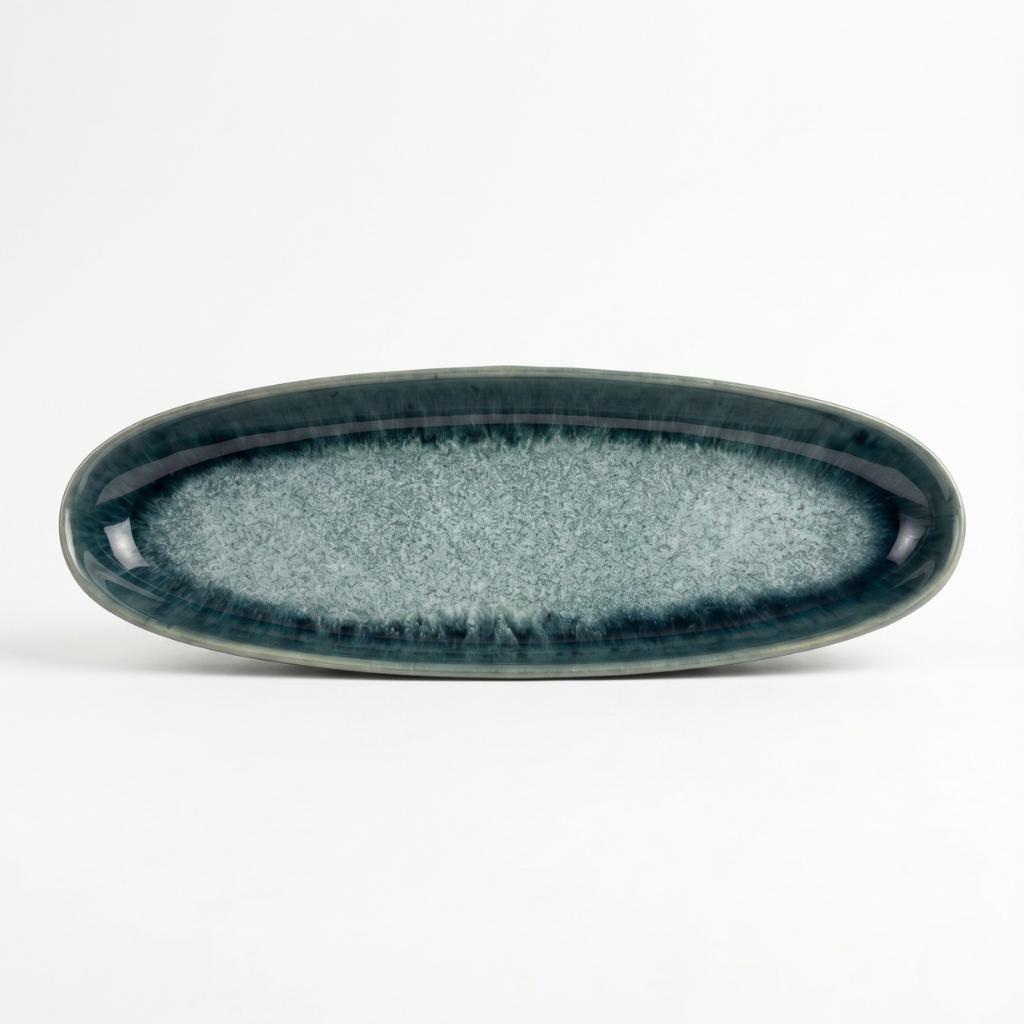 Plat de service L – Bleu Océan