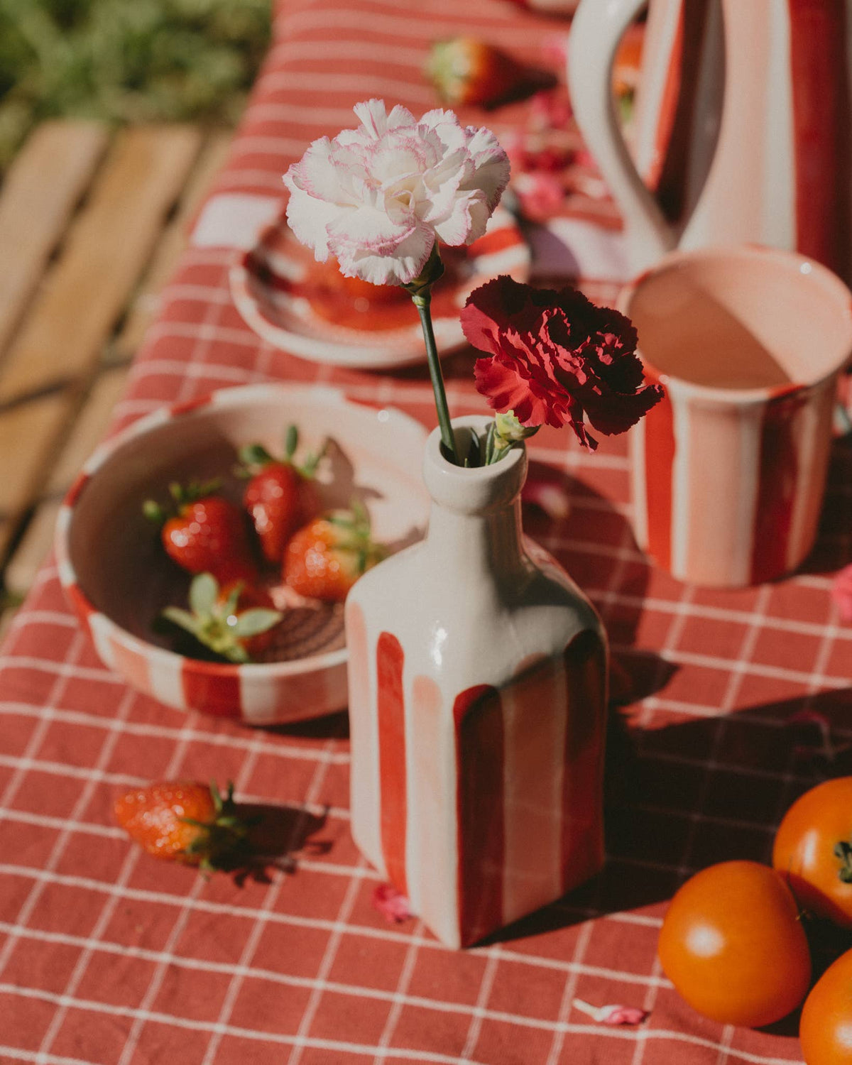 Distributeur d'huile - Rouge et rose