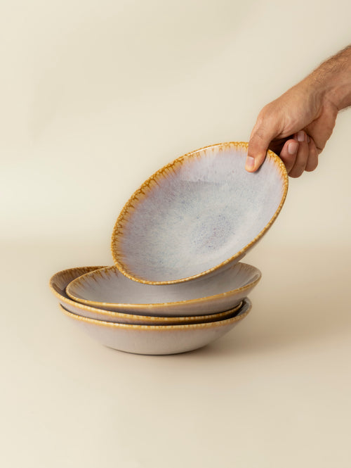 Assiette creuse Amazonie - Crème