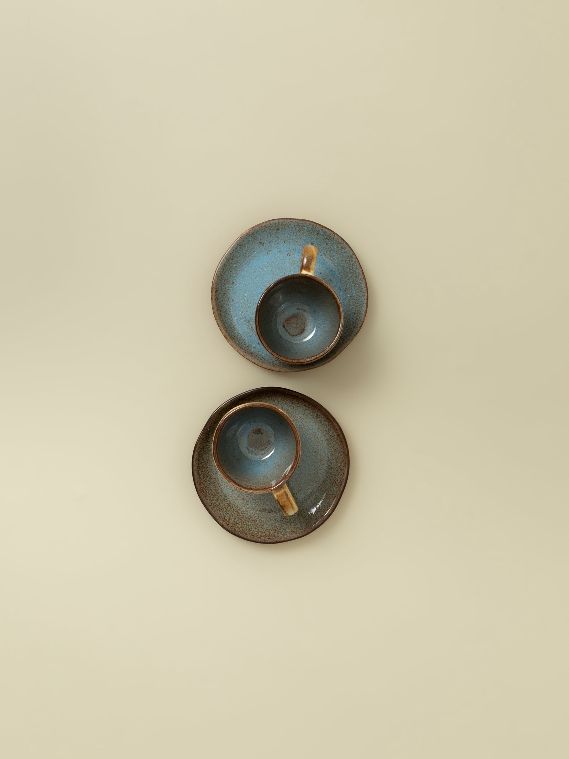 Tasse et soucoupe Graines - Bleu ardoise