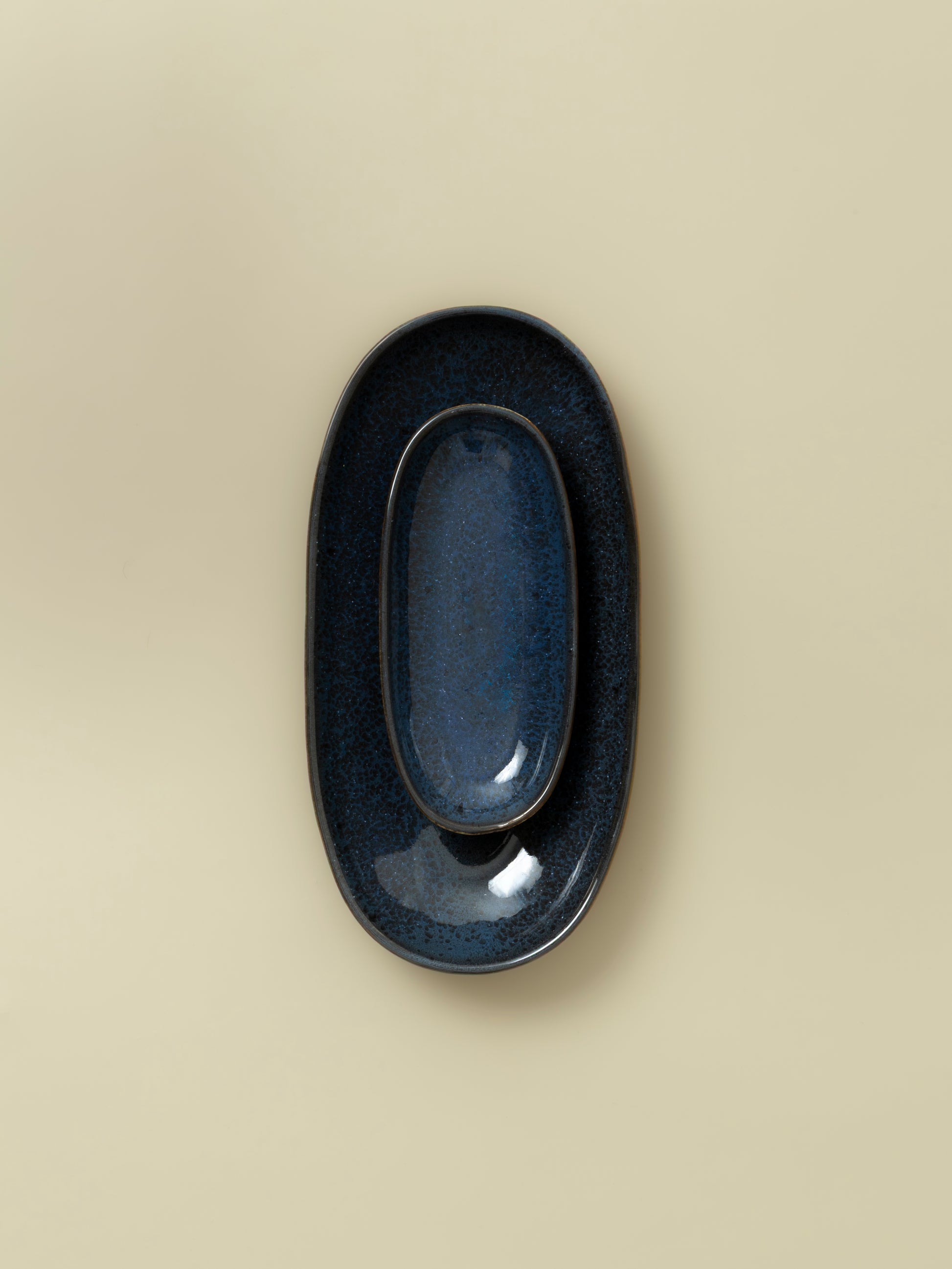 Plat de service XS Graines - Bleu marine