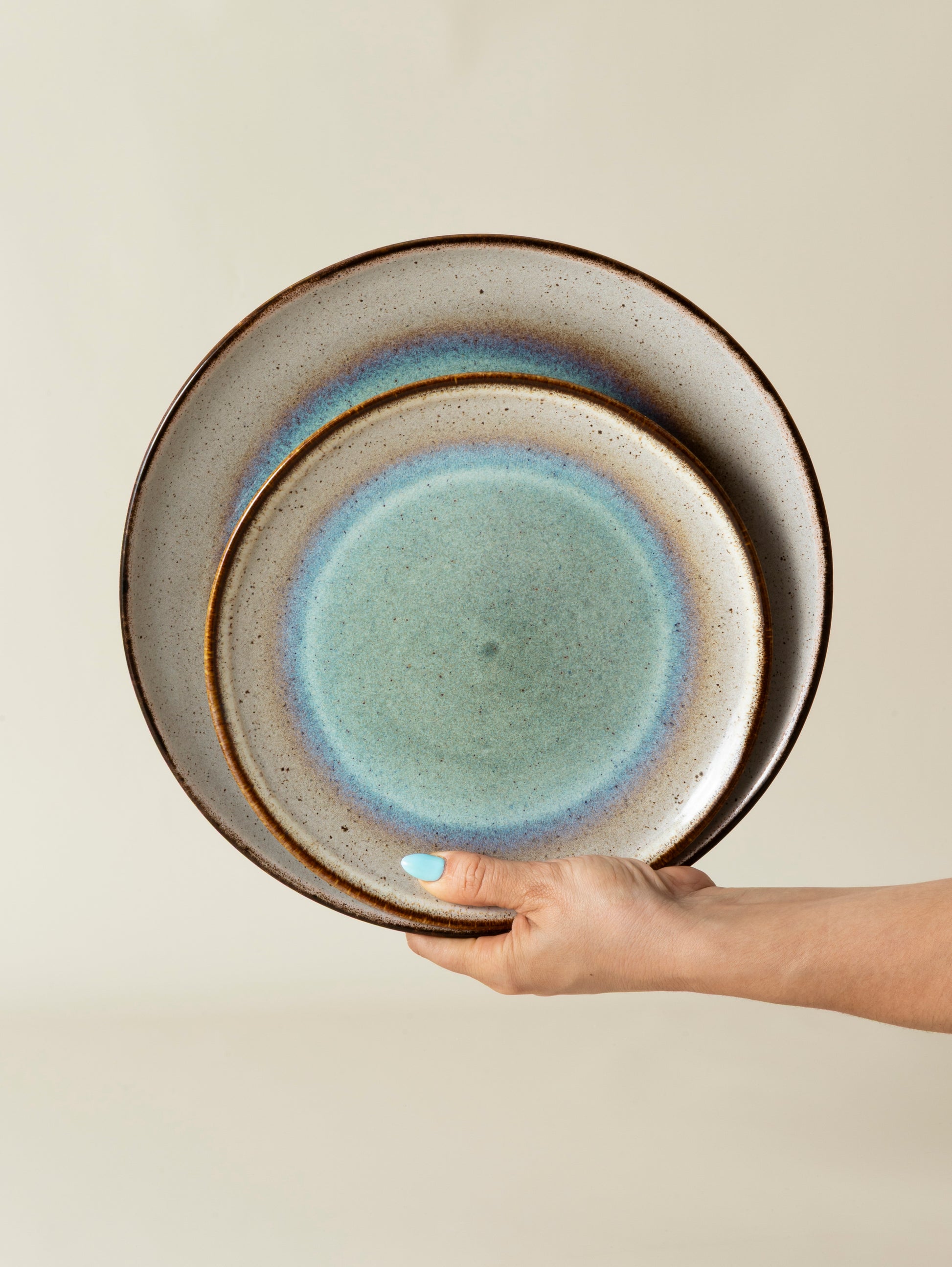 Petite assiette Voile - Bleu nacré
