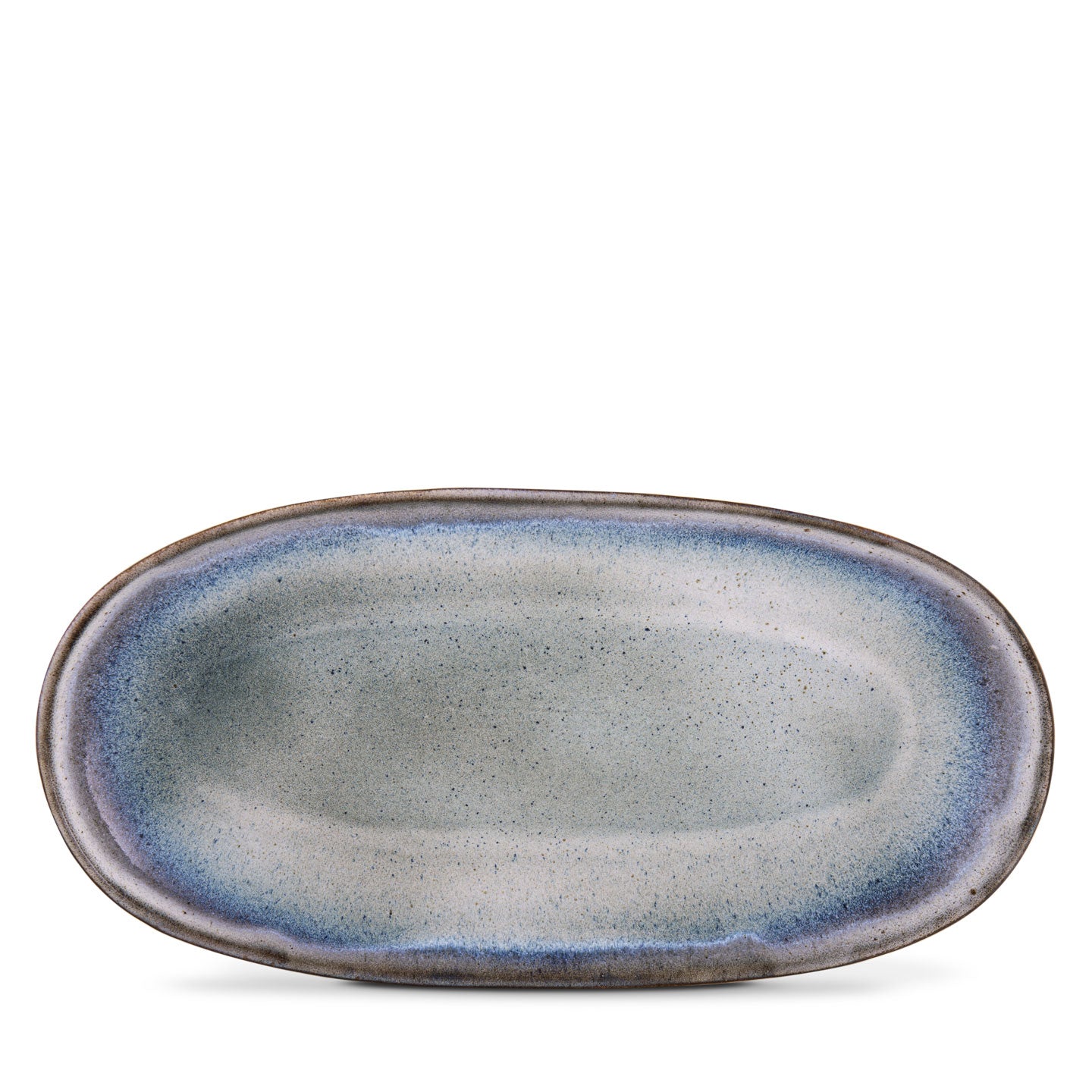 Plat de service L Voile - Bleu nacré