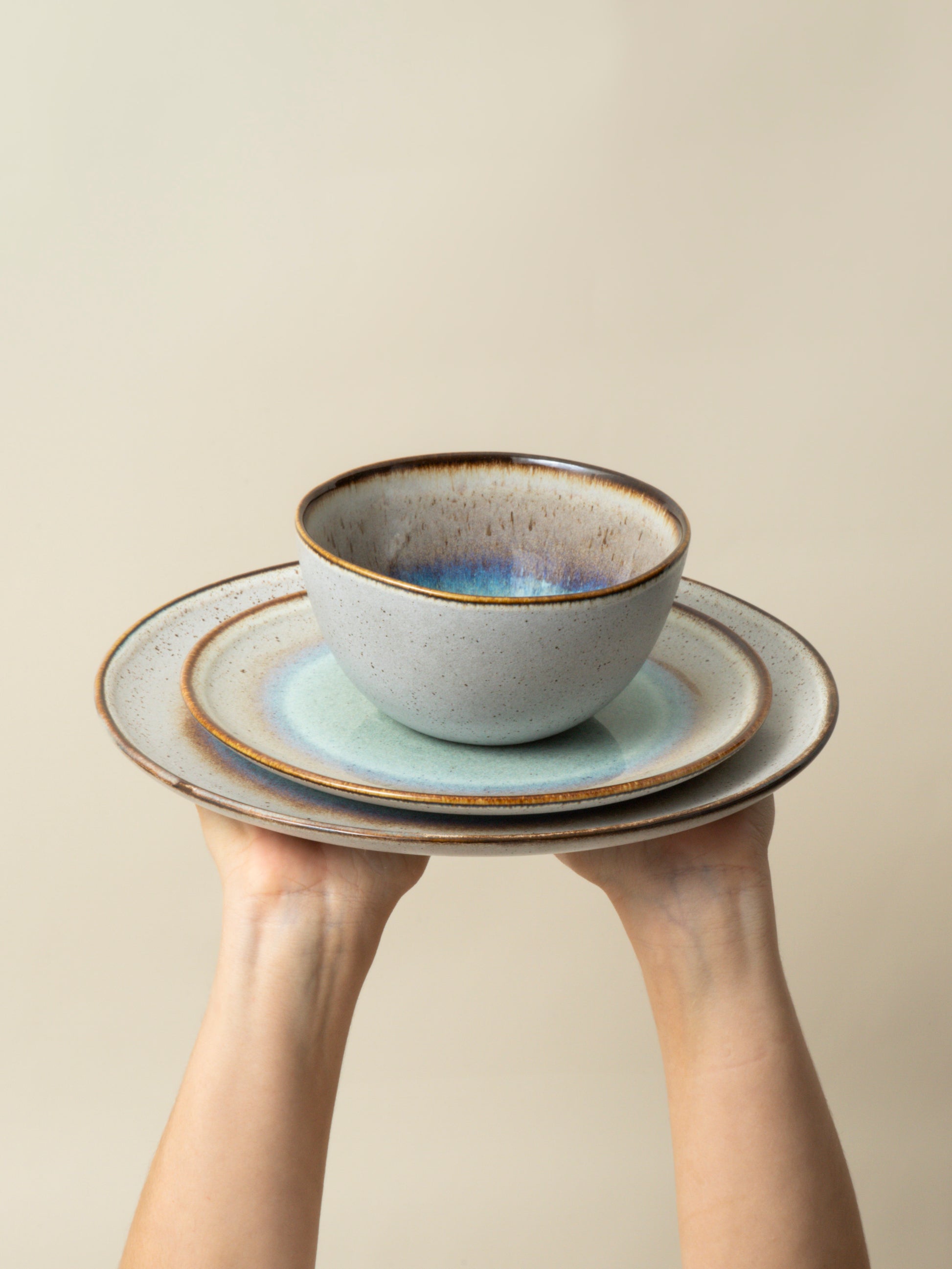 Petite assiette Voile - Bleu nacré