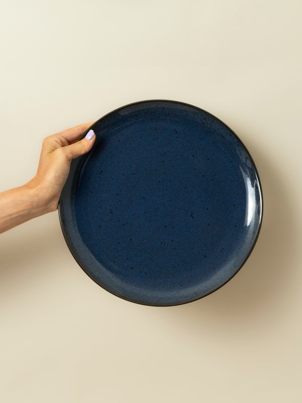 Grande assiette Graines - Bleu marine
