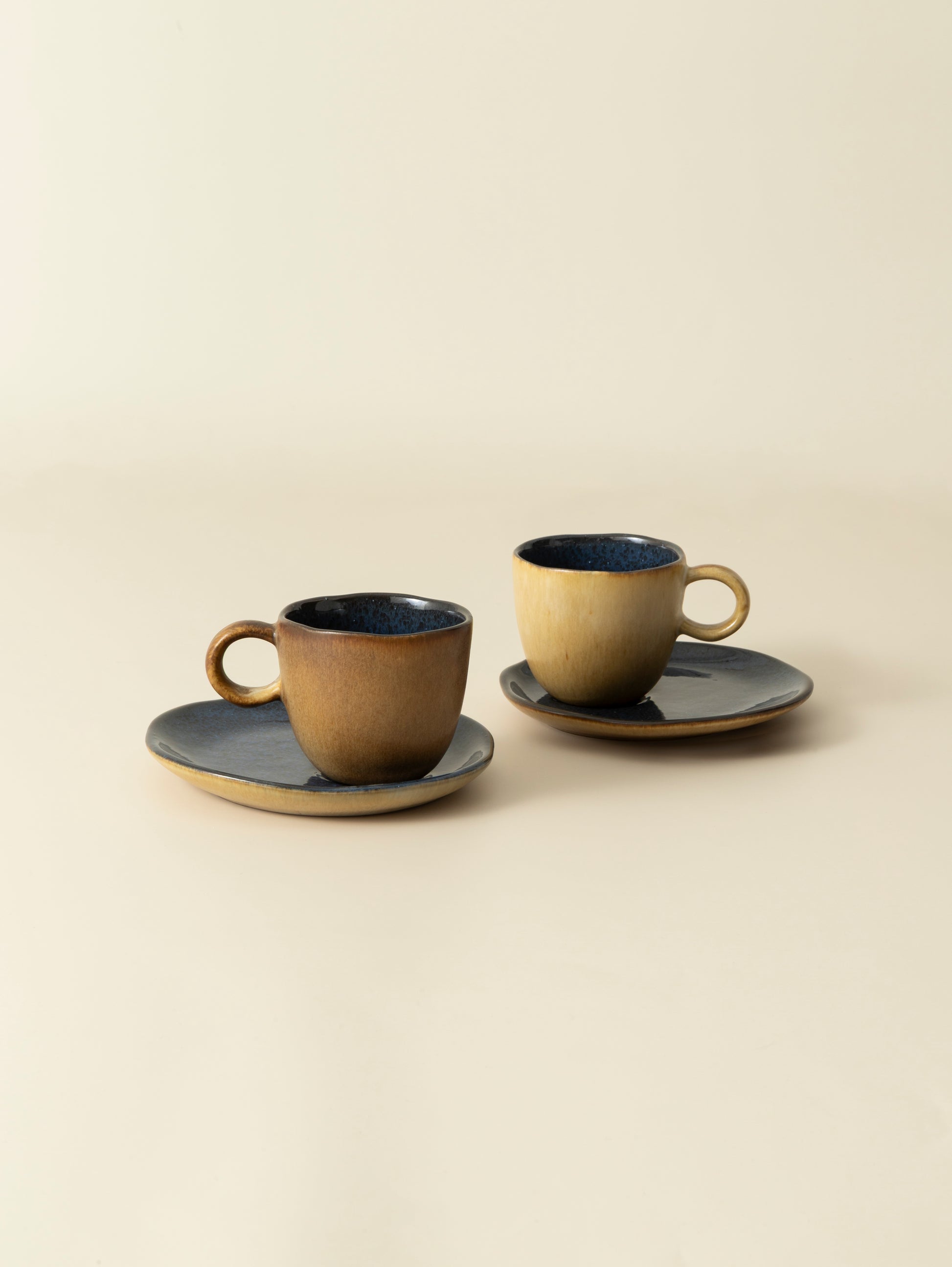 Tasse et soucoupe Graines - Bleu marine