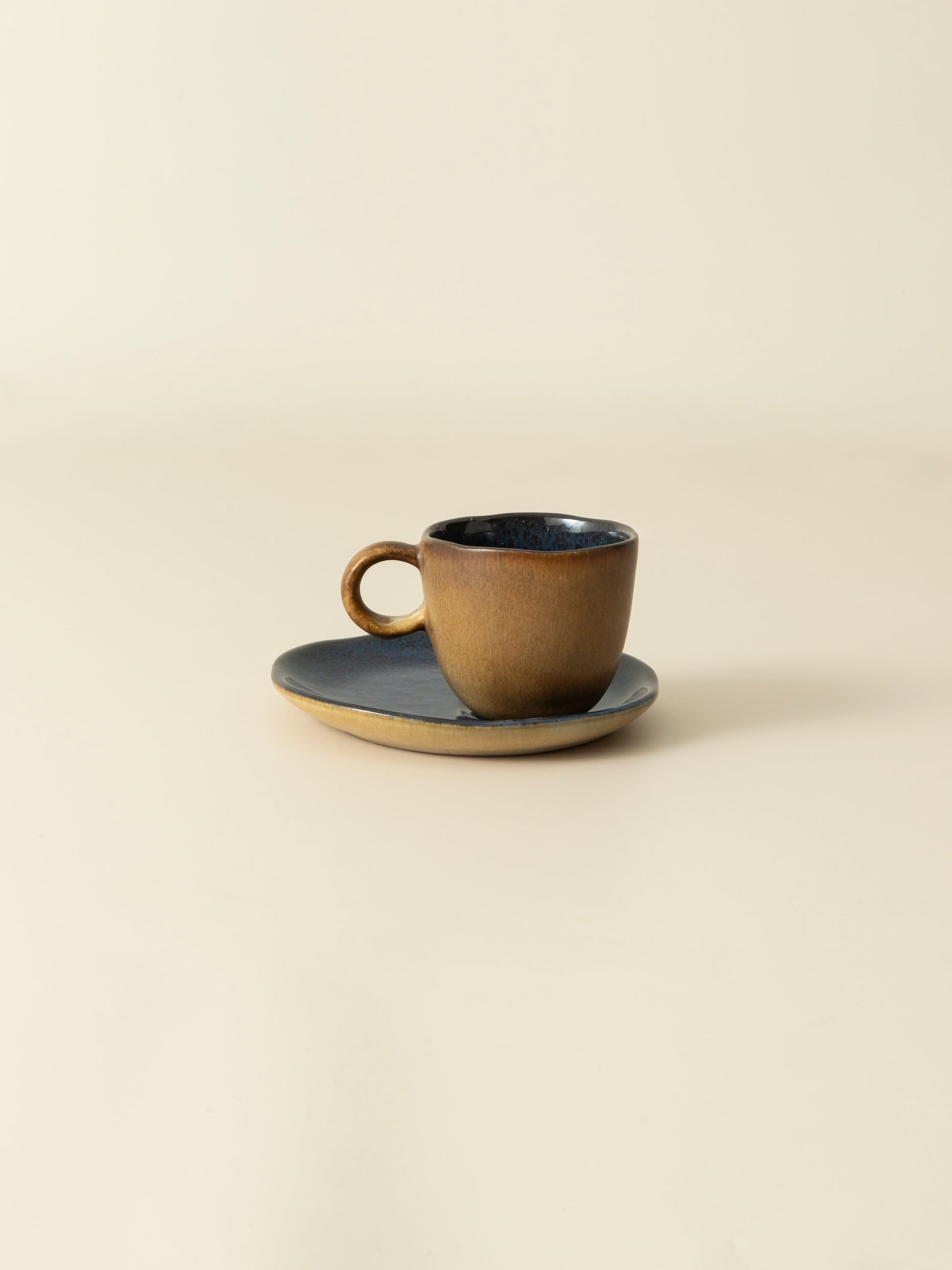 Tasse et soucoupe Graines - Bleu marine