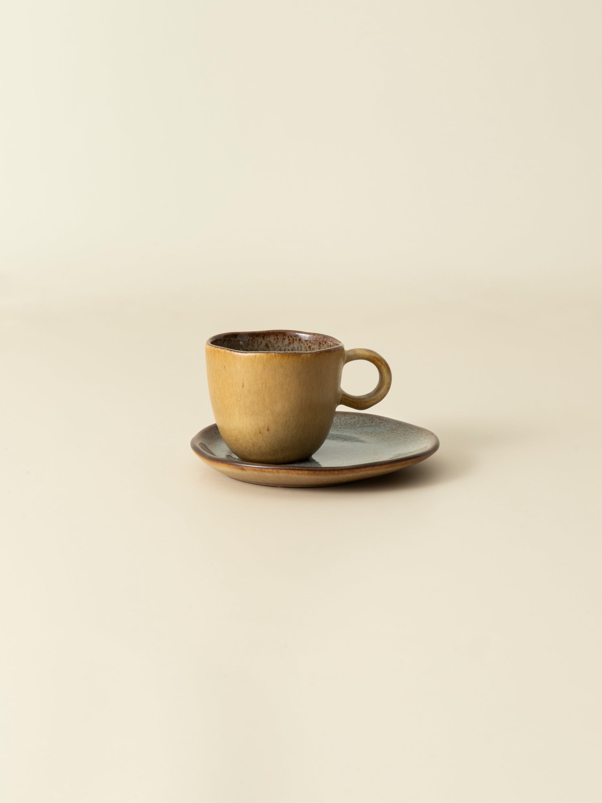 Tasse et soucoupe Graines - Bleu ardoise