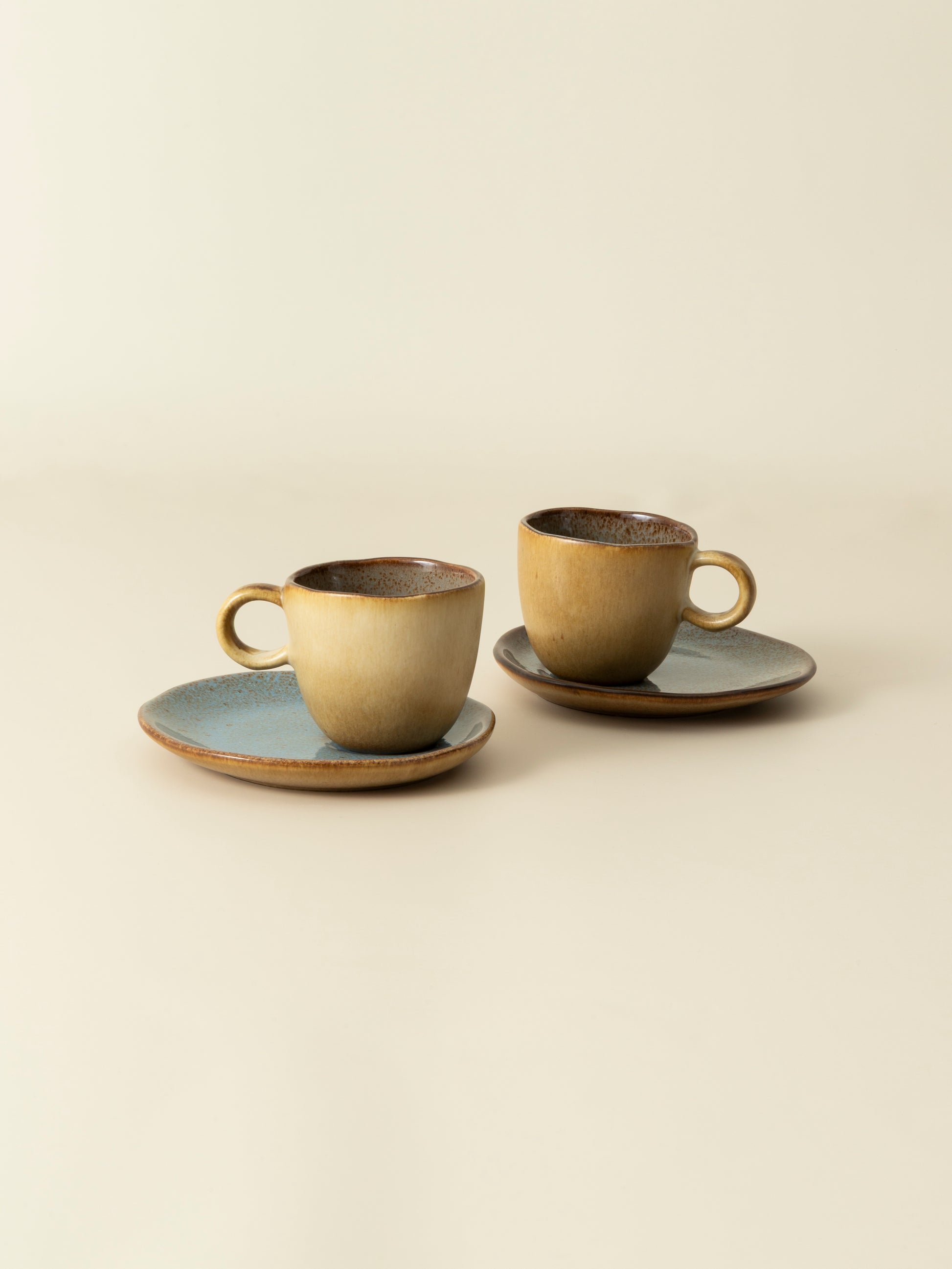 Tasse et soucoupe Graines - Bleu ardoise