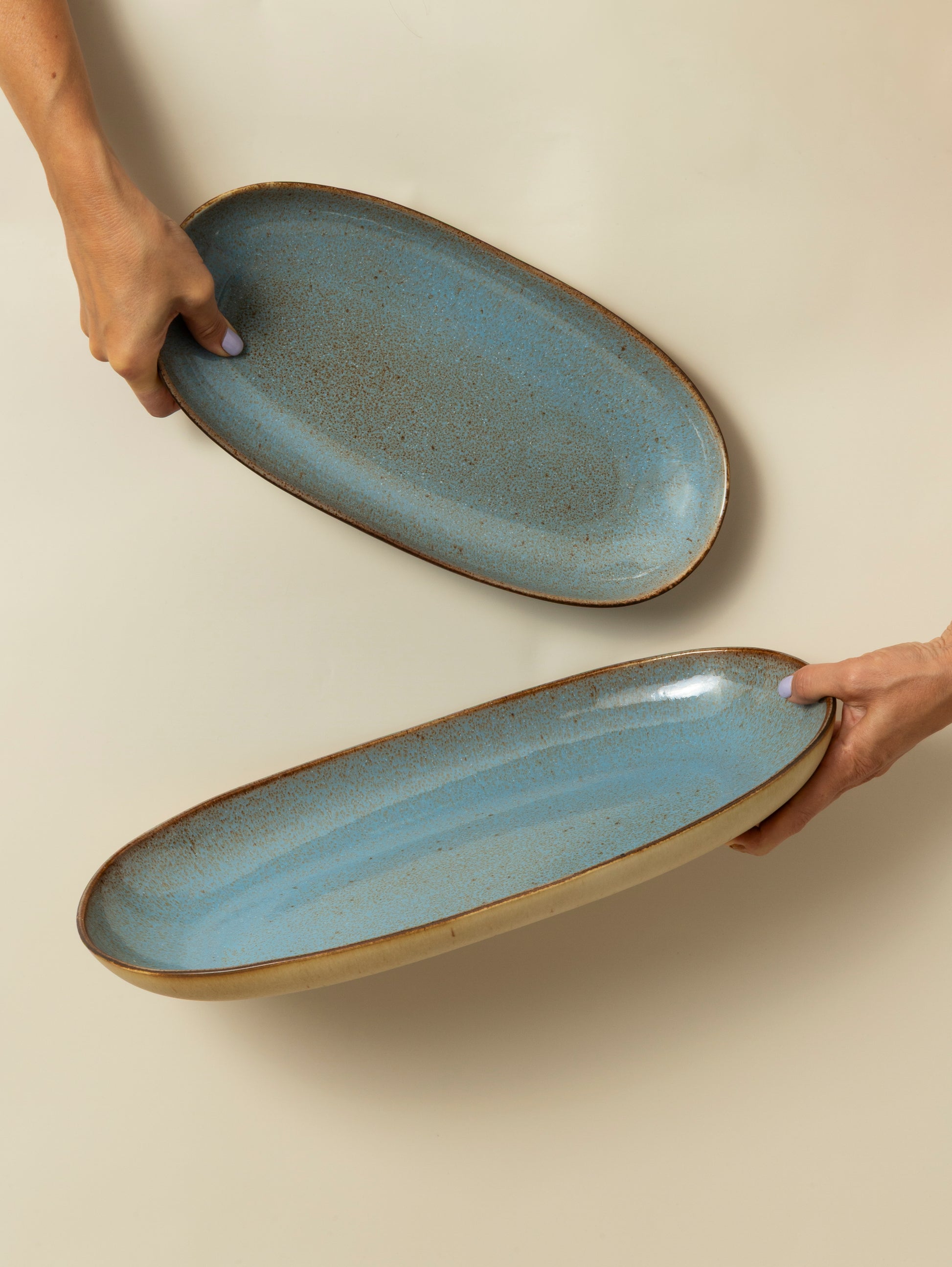 Plat de service S Graines - Bleu ardoise