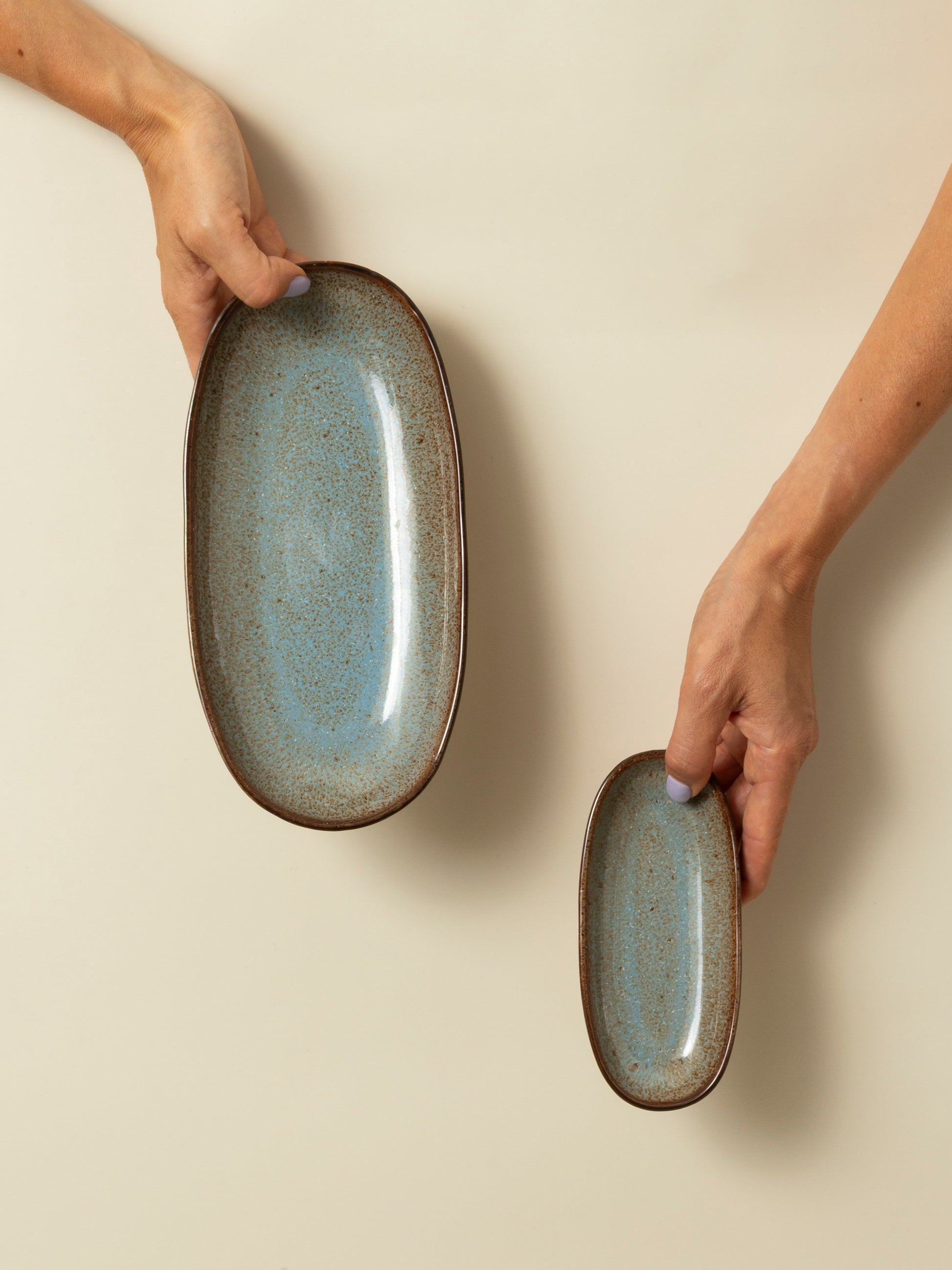 Plat de service S Graines - Bleu ardoise