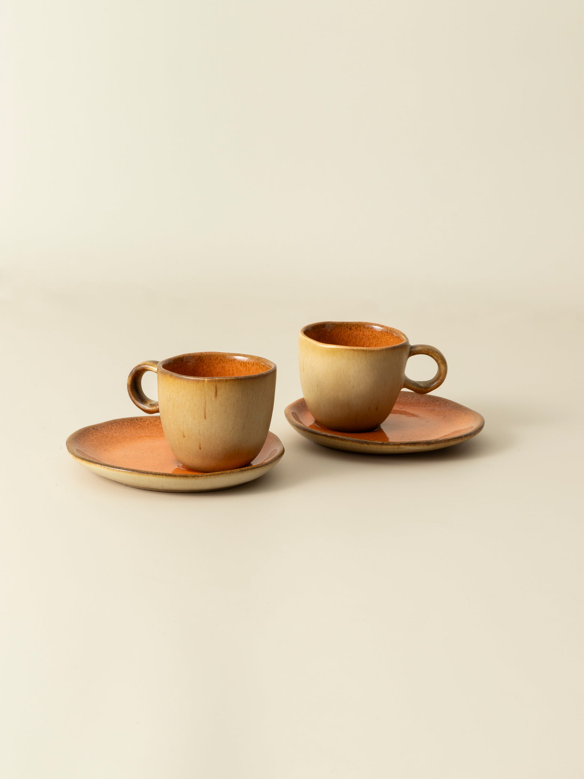 Tasse et soucoupe Graines - Orange sienne