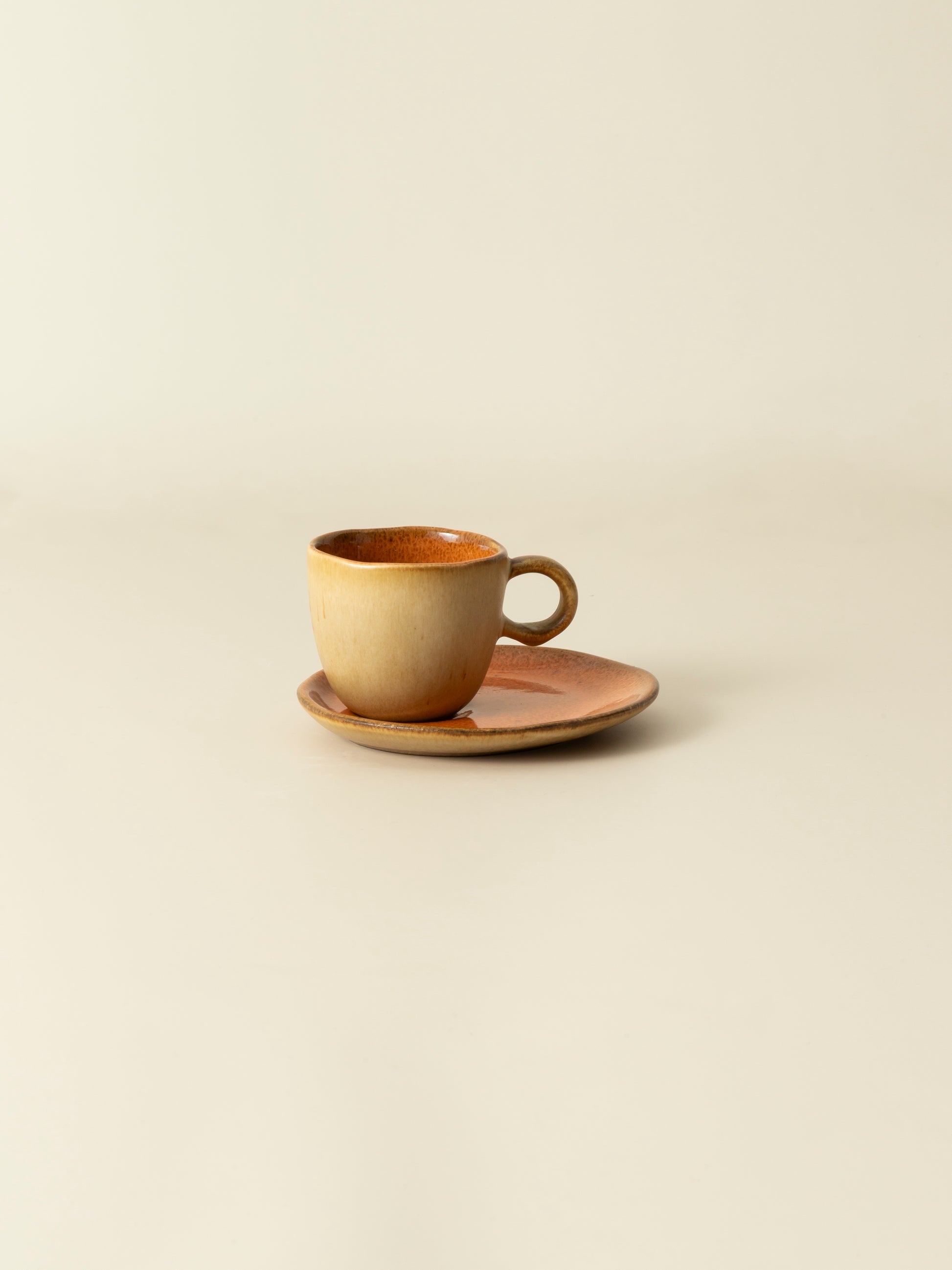 Tasse et soucoupe Graines - Orange sienne