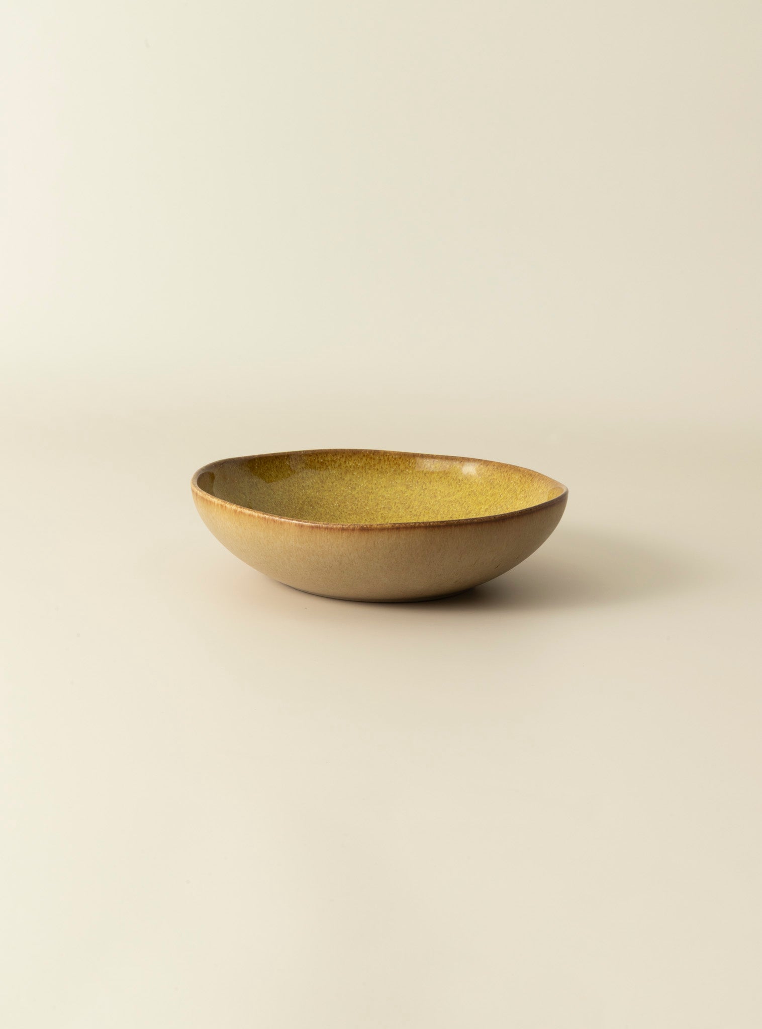 Assiette creuse Graines - Jaune topaze