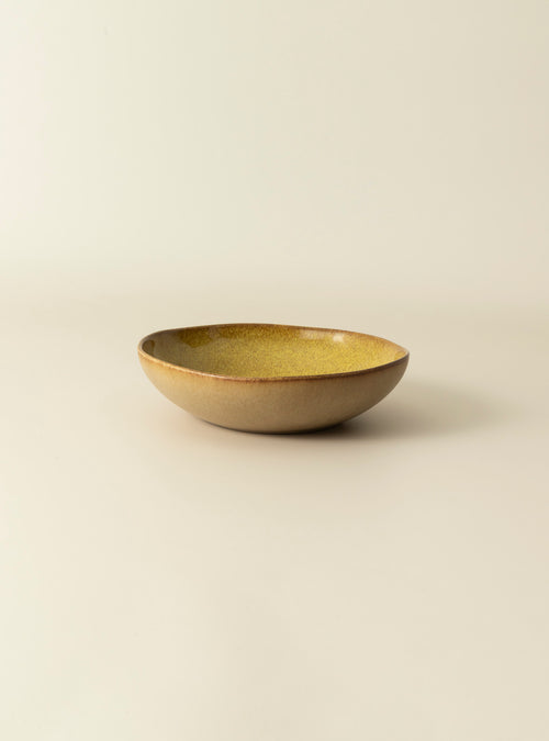 Assiette creuse Graines - Jaune topaze