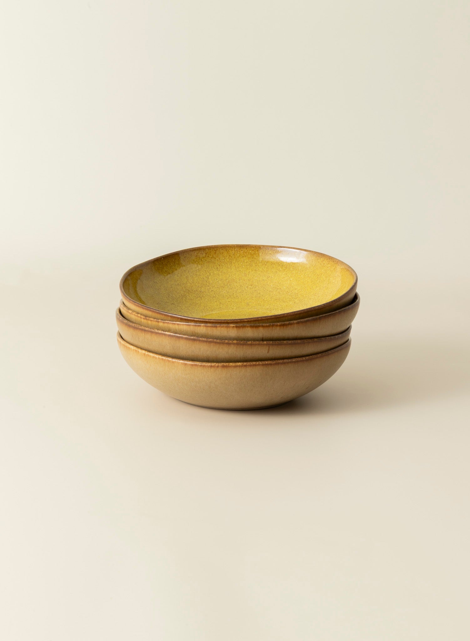 Assiette creuse Graines - Jaune topaze