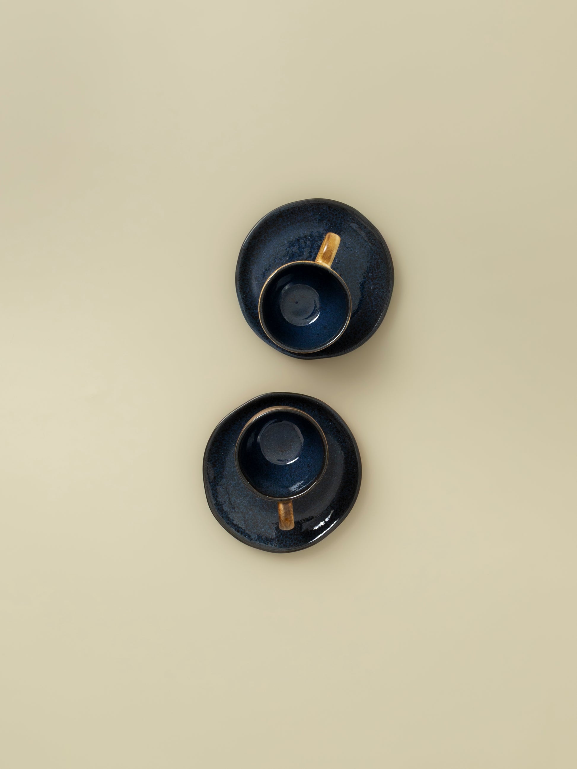 Tasse et soucoupe Graines - Bleu marine