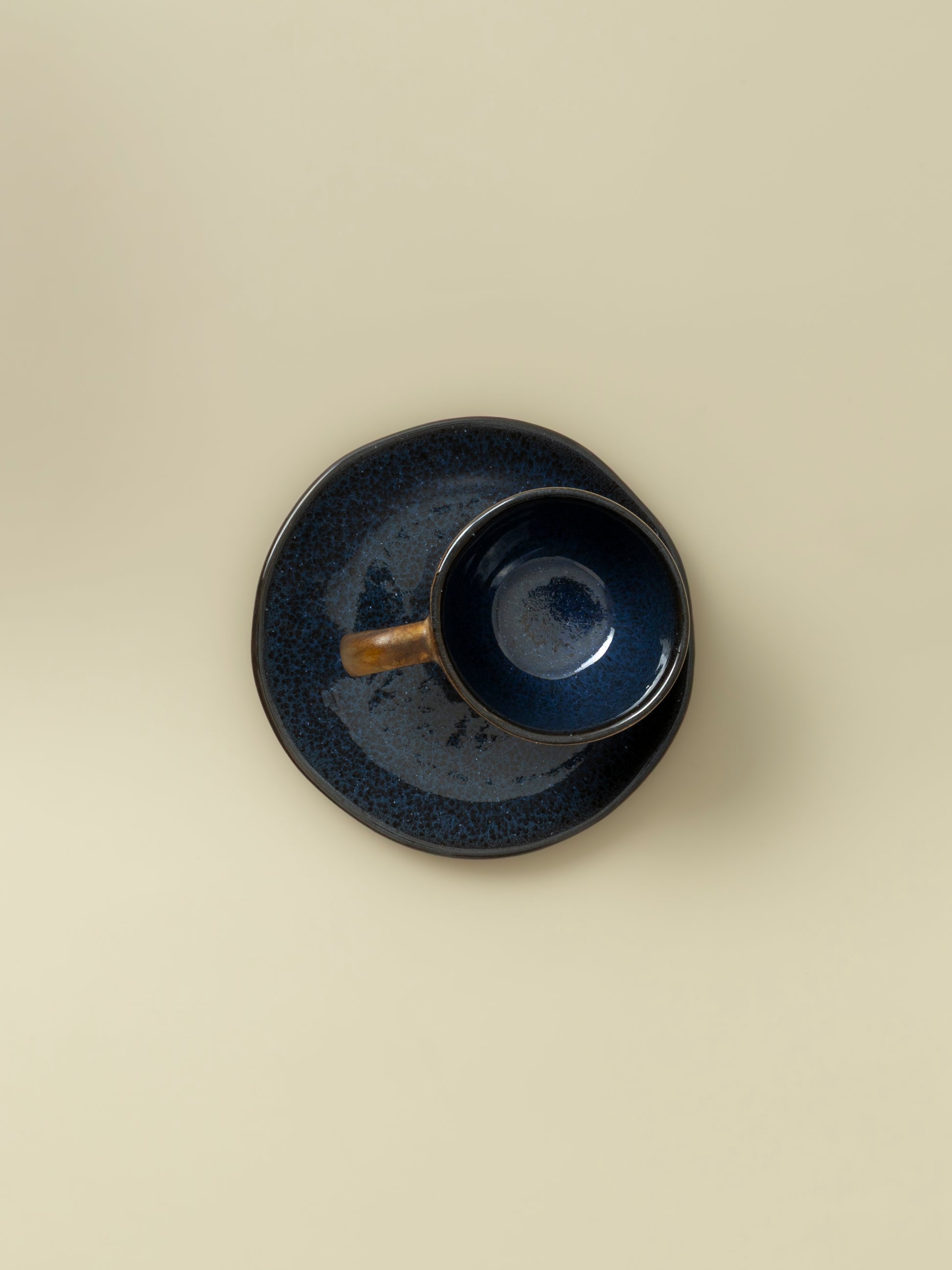 Tasse et soucoupe Graines - Bleu marine