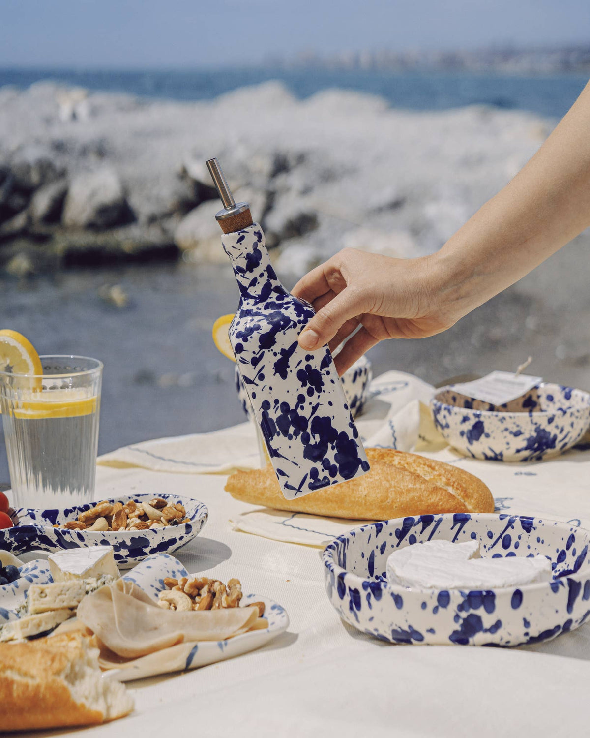 Distributeur d'huile - Bleu Perse